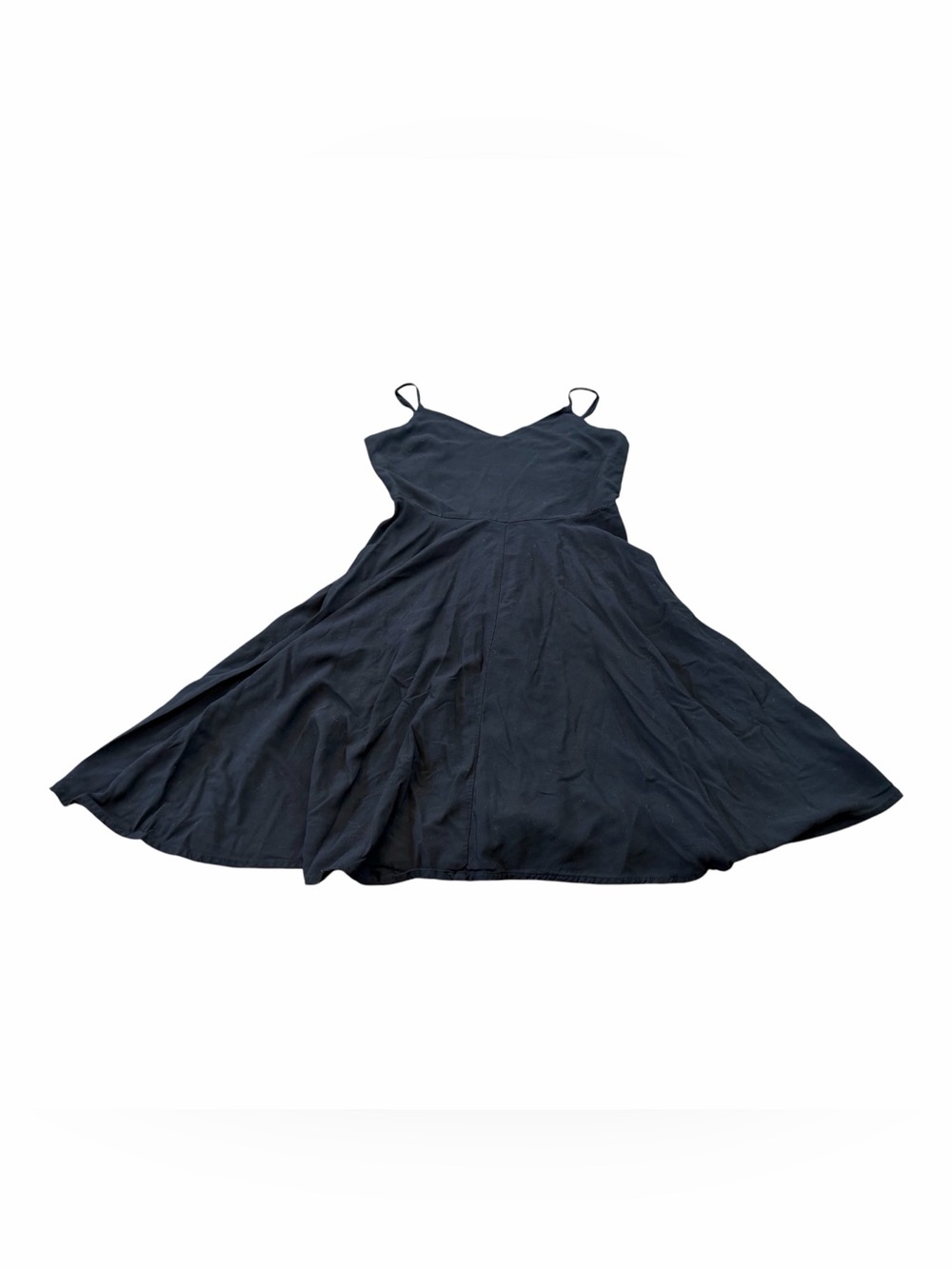 Gap Women’s Spaghetti Strap Tank Black Dress, Size Tall Small, Black, Flowy